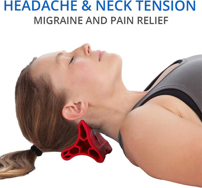Body Back Davinci Tool - Neck Massager for Pain Relief Deep Tissue - Red | FSA Eligible USA Made Firm Neck Massager, Occipital Release Tool, Pressure Point Massage Tool for Plantar Fasciitis