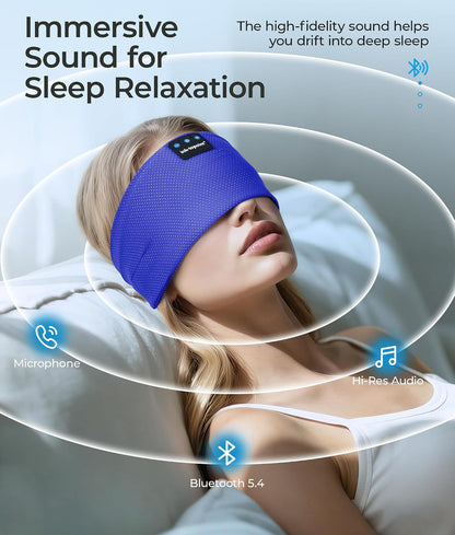 ink-topoint Sleep Headphones Bluetooth Headband, Wireless Sports Earphones | Sleeping Headphone for Side Sleepers with HD Stereo Speakers Breathable Headbands for Running, Yoga, Travel, Women&Men