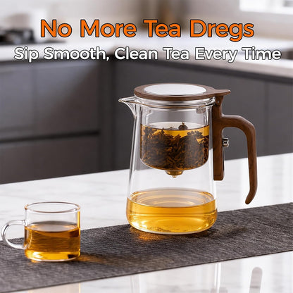 Enchanted Tea Pot, Magic Tea Pot for Loose Leaf Tea Steeper, Heat Resistant Borosilicate Glass Teapot with Tea Infuser, Ideal Gift for Tea Lovers - 20 oz (600 ml)