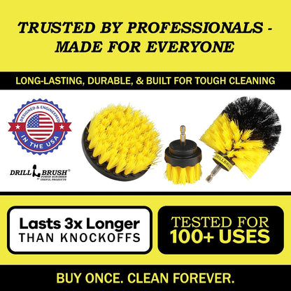 Cordless Power Spin Scrubber Drill Attachment - Electric Dish Scrubber Spin | Medium Drill Brush Attachments for Cleaning Tile, Grout, Dishes, Pots, Pans, Air Fryers, Fish Tanks, Boat Seats & Boat Hulls