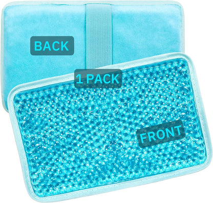 Gel Ice Packs for Injuries Reusable 2 Packs Hot Cold Gel Wrap with Strap