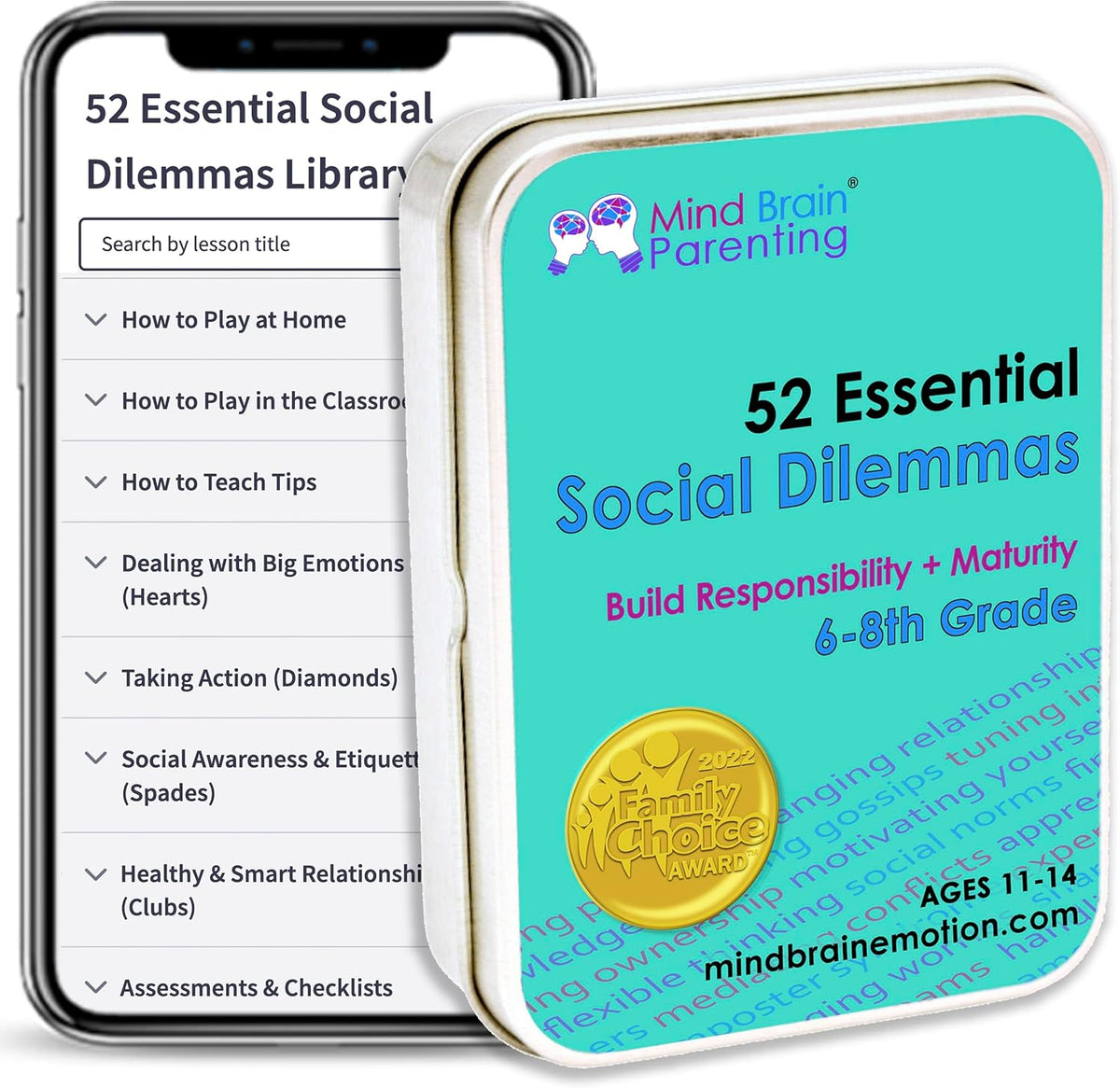 Mind Brain Emotion 52 Essential Life Skills: No-Excuses Game to Teach Kids, Teens & Adults How to Care for Self & Chores, Practical Solution for Responsible Boys, Confident Girls, Happy Family