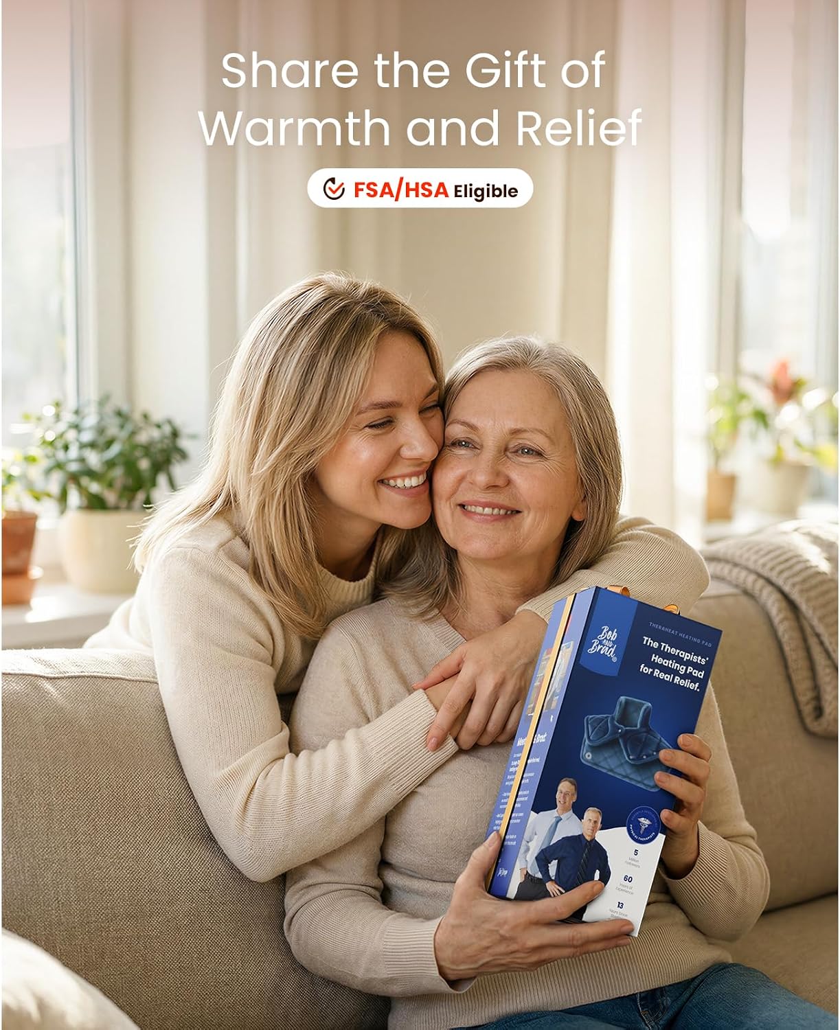 BOB AND BRAD Weighted Heating Pad for Neck and Shoulders,FSA Eligible/HSA Eligible, 2.2lb Neck Wrap with Far-Infrared Ceramic Beads, 20" x 22" Soft Heated Thermal Blanket, Gifts for Mom Women Dad