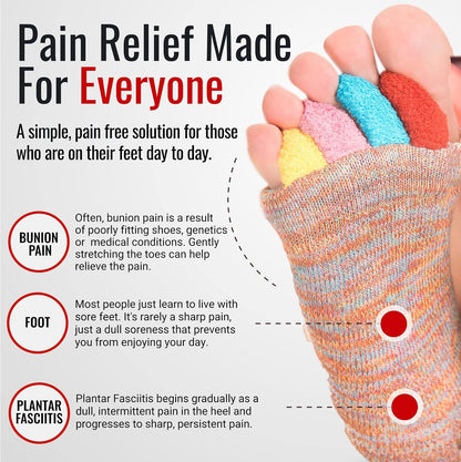 My Happy Feet Foot Alignment Socks with Toe Separators