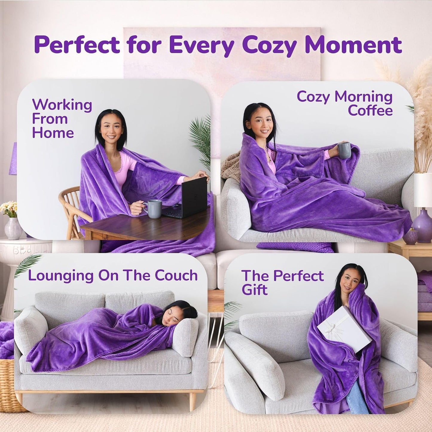 Wearable Blankets for Women & Men, Graduation Day Gift for Her, Cozy Gifts for Women, Wife Birthday Gifts Ideas