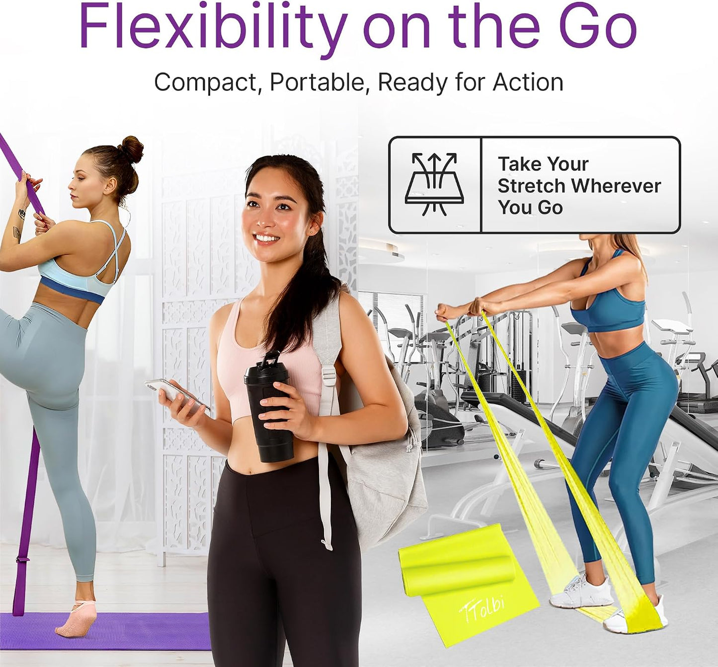 Leg Stretcher Strap with Door Anchor and Resistance Band, Splits Trainer | Home Flexibility Trainer for Splits, Ballet, Dance, Cheer, Yoga, Gymnastics, Pole and Taekwondo, Kids to Adults, All Levels