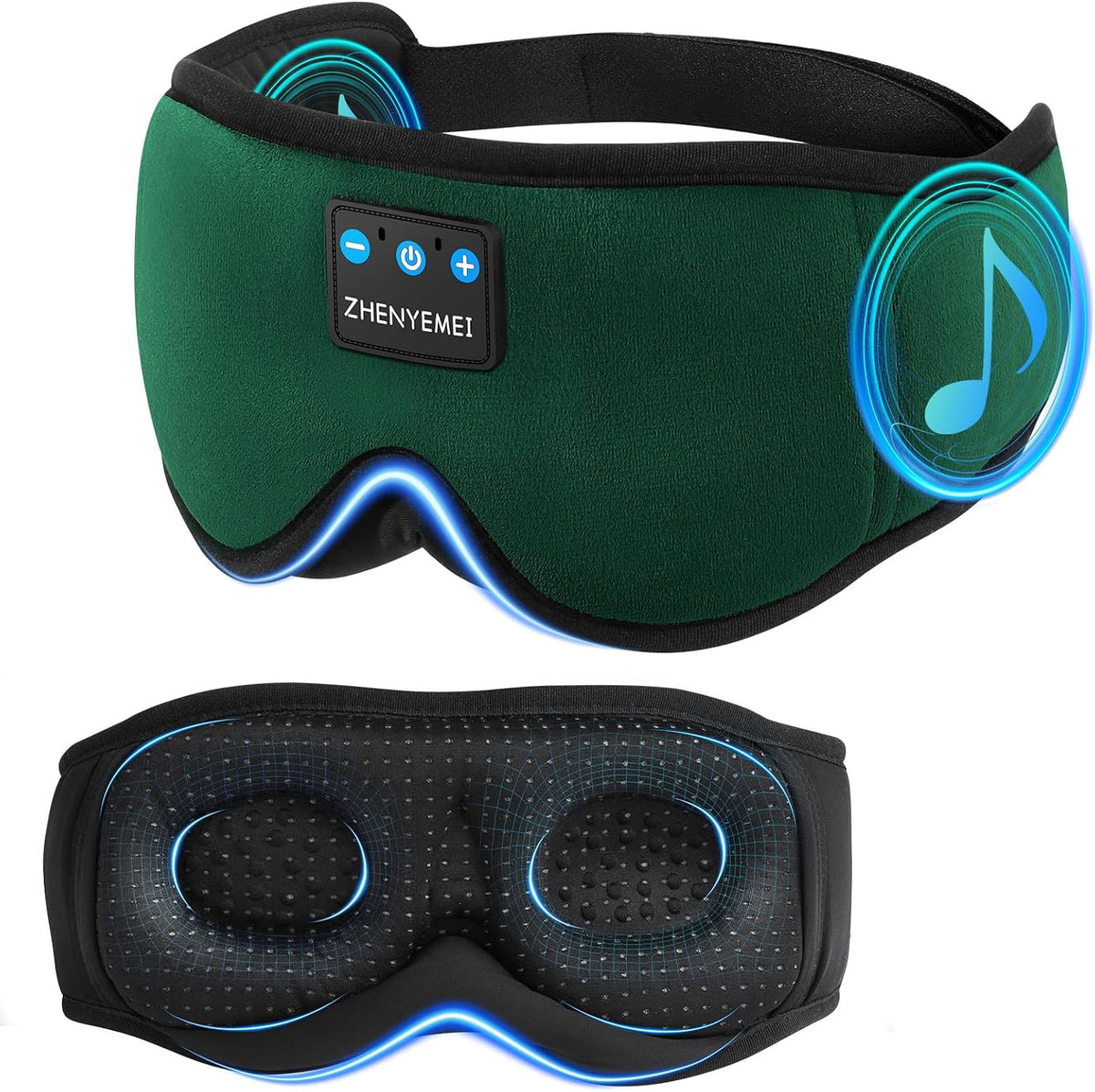 Sleep Mask with Bluetooth 5.4 Headphones, Removable 3D Eye Cups, Timing Sleeping Headphones for Side Sleepers, Wireless Music Eye Mask Speakers for Men, Women, Tech Gifts, Pink