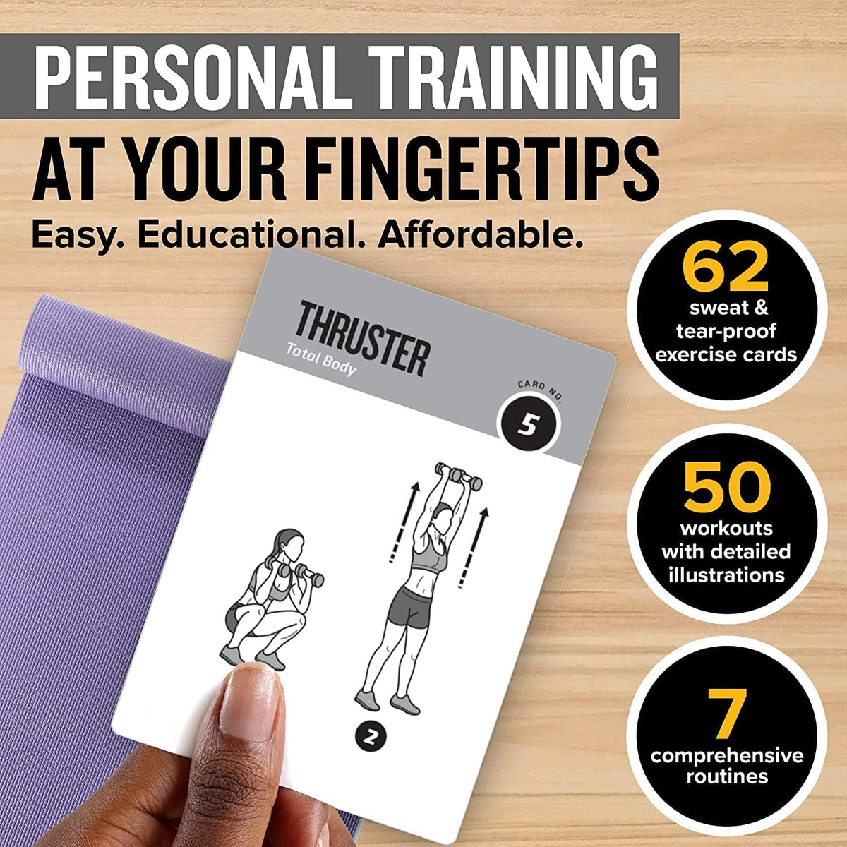NewMe Fitness Pilates Workout Cards, Fitness Deck for Women and Men