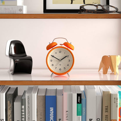 NEWGATE® Charlie Bell Echo Alarm Clock | Modern take on Classic Twin Bell Clock | Yellow | Easy to Read Numbers | Ideal for Bedside, Desk or Shelf | Modern Retro Bedroom & Office Accessory