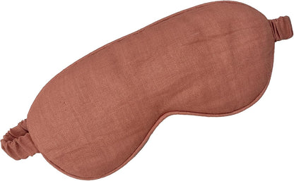 Eye mask Pure Linen Sleep Mask with Elastic Band, No Pressure On Eyes,Side Sleeper Eye Cover Organic Cotton Core Blindfold,Napping & Yoga Travel Essentials (Natural)
