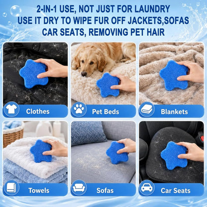 6 PCS Pet Hair Remover for Laundry, Reusable Catcher for Dog & Cat Hair, Fur, Lint & Dander, Gentle on Clothes, Suitable for Washing Machines & Dryers