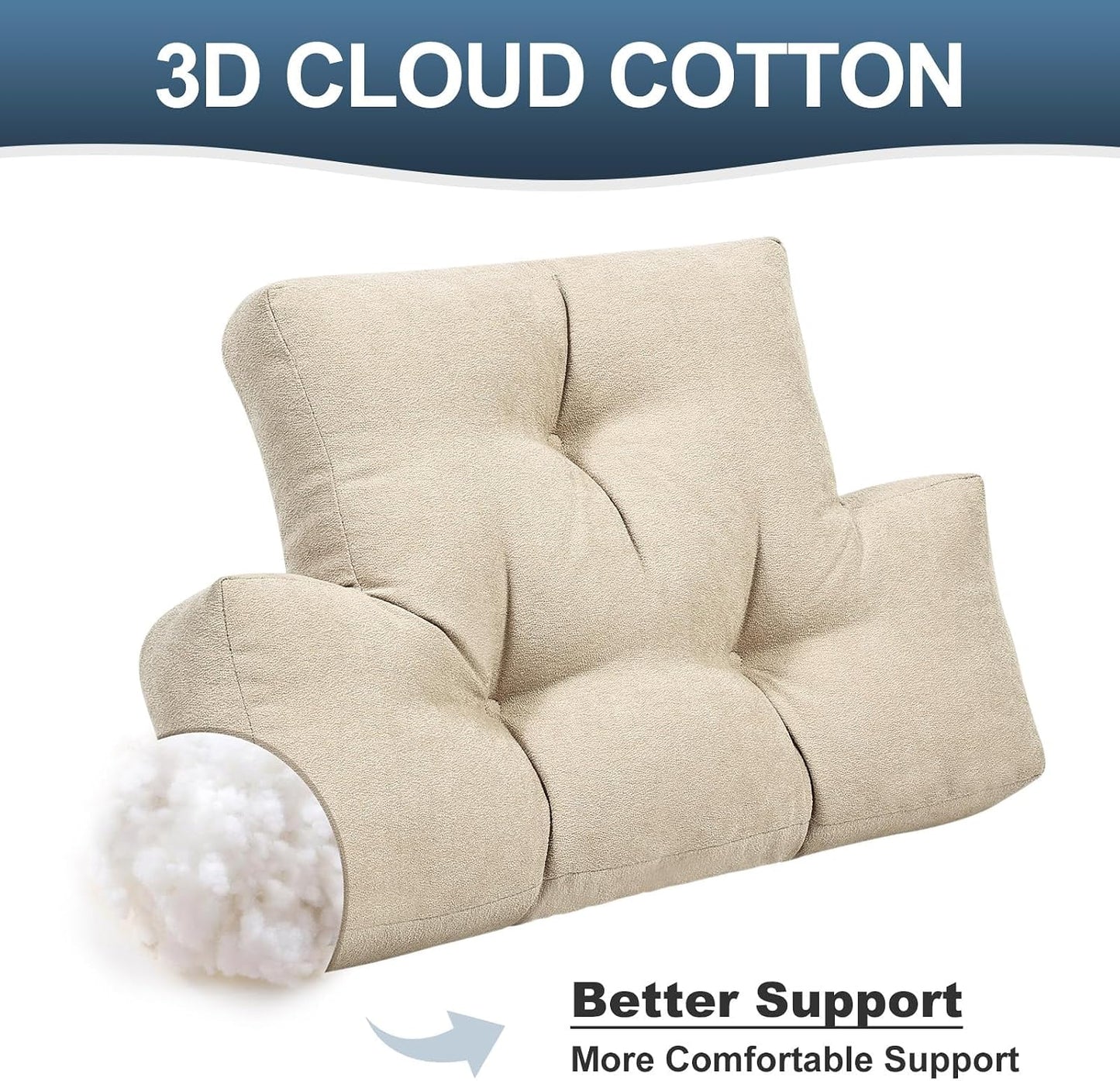 Back Pillow for Recliner Lumbar Support Pillow Soft and Fluffy Back Support Cushion Thick Lumbar Cushion for Chairs, Recliners,Sofa, Couch and Bed for Pain Relief