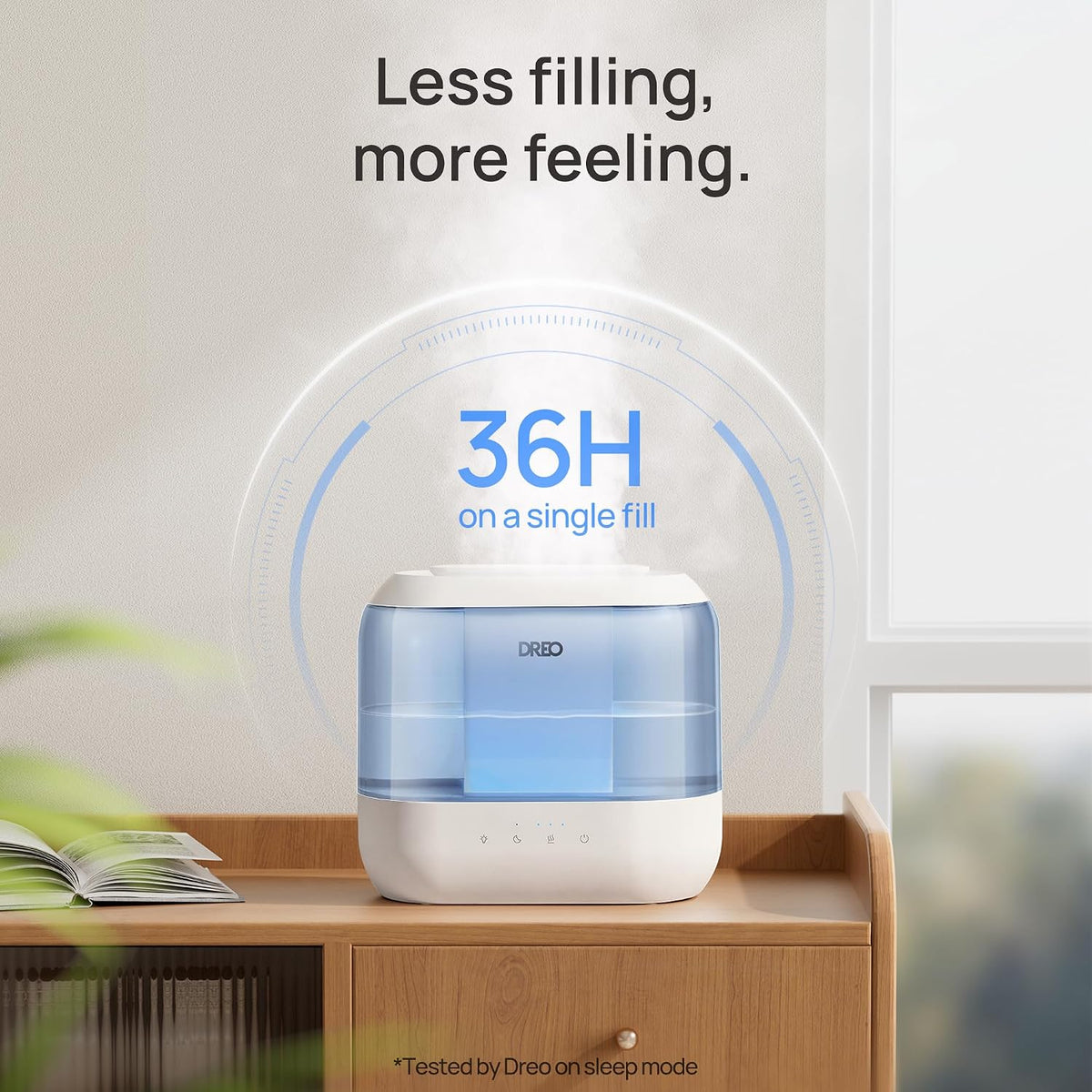 DREO 4L Humidifiers for Bedroom, 36H Runtime, 28 dB Quiet, HM311