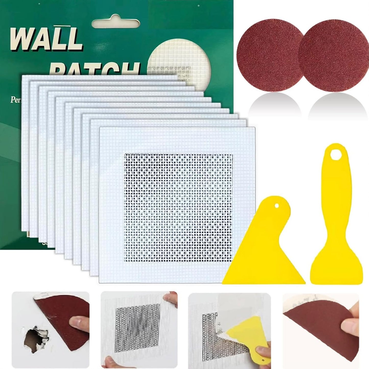 Drywall Repairs Patch Kit, Wall Patch Repair Kit, Drywall Hole Repair Patch | 14 Pack Drywall Repair Kit, 2" Drywall Patch Wall Repair Patch Small Hole Patch Repair for Drywall Dry Wall Hole Repair Patch