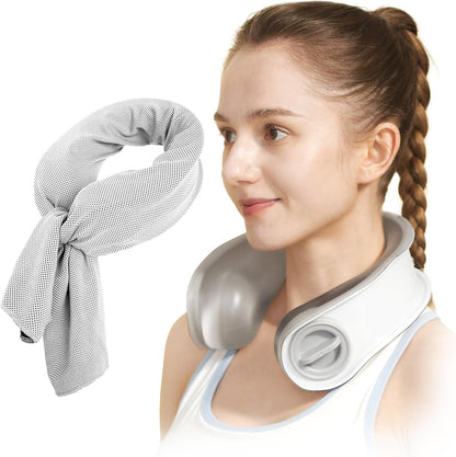 samply Reusable Ice Packs for Neck, Neck Ice Pack Wrap, Dove Gray