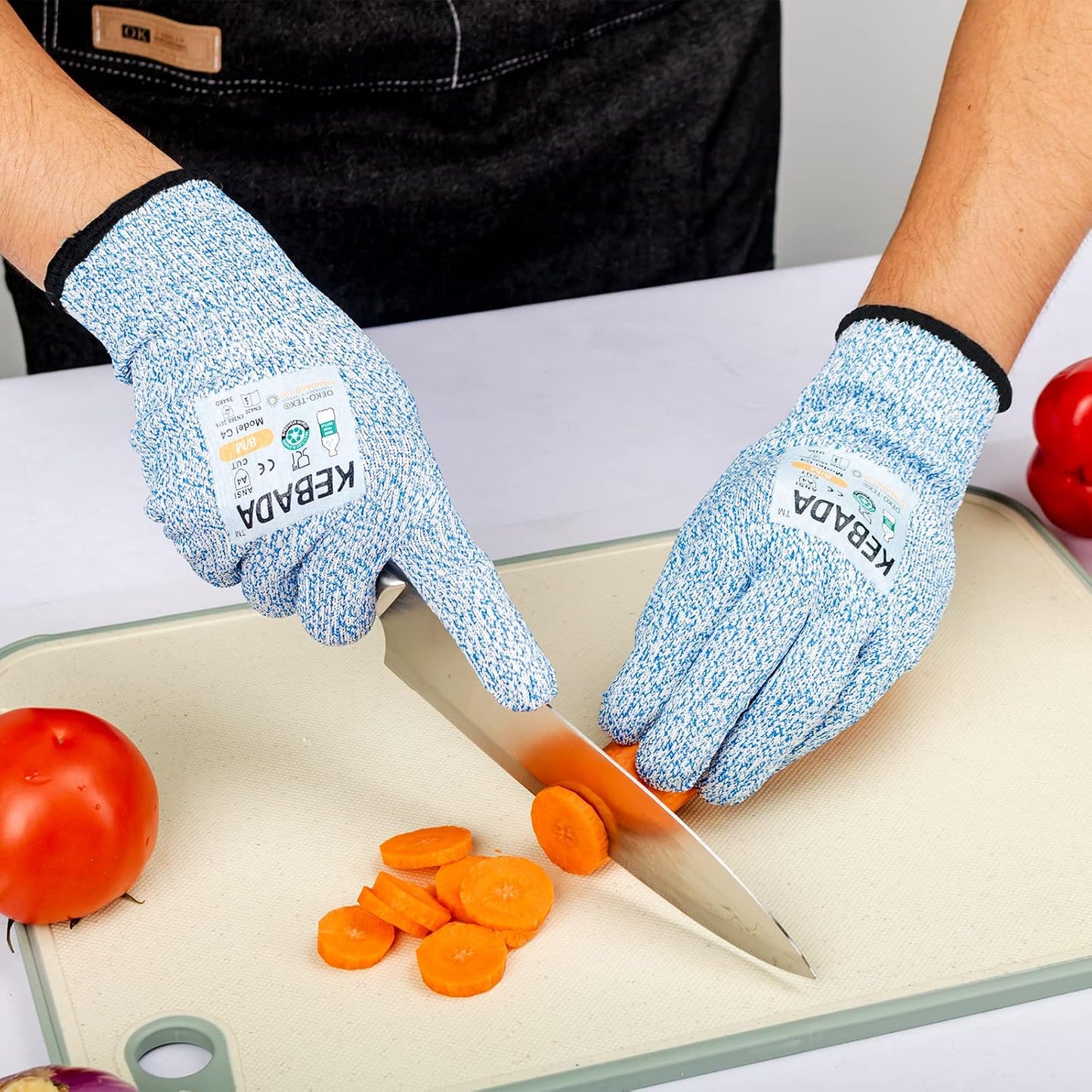 C4 Cut Resistant Gloves, ANSI A4, 100% Food Grade, 1 Pair, Medium | Food grade cutting gloves, glass-free & steel-free, breathable, washable. Ideal for meat cutting, slicing and oyster shucking