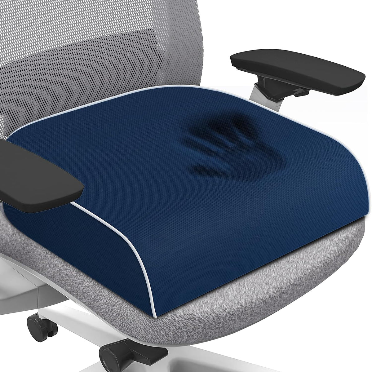 SweetSlubr Memory Foam Seat Cushion, Office Chair Cushion, 3-Inch, Large