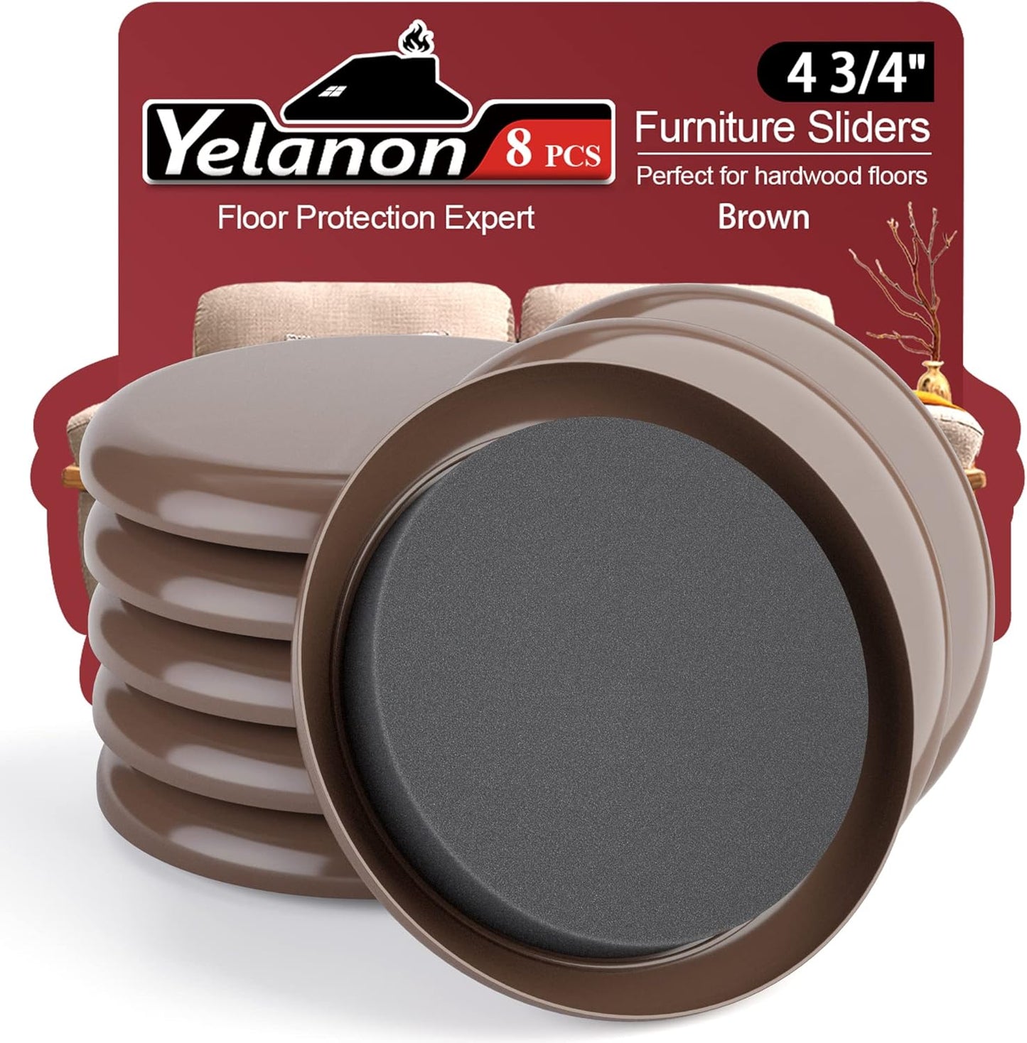 Furniture Sliders, 20pcs-3 1/2” Furniture Sliders for Carpet, Furniture Pads Hardwoods Floors, Heavy Duty Furniture Movers Sliders, Reusable Furniture Moving Pads, Floor Protectors for Carpet