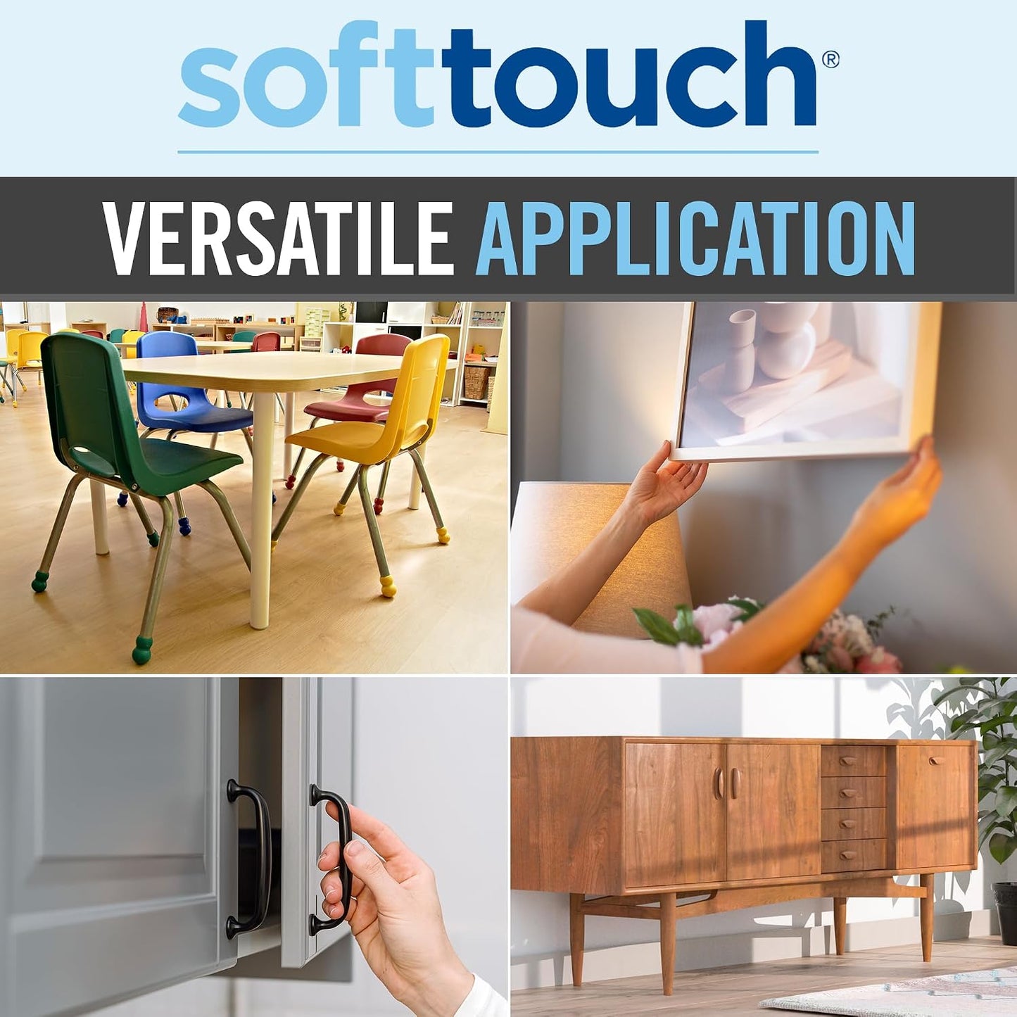 SoftTouch Assorted Size Round Mini Self-Stick Furniture Slider Felt Pads for Hard Surfaces, Noise-Reducing Adhesive Furniture Moving Pads for Beds, Sofas, Dressers, 46-Count, Brown
