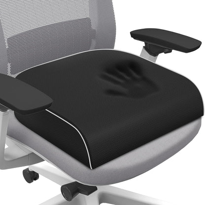 SweetSlubr Memory Foam Seat Cushion, Office Chair Cushion, 3-Inch, Large
