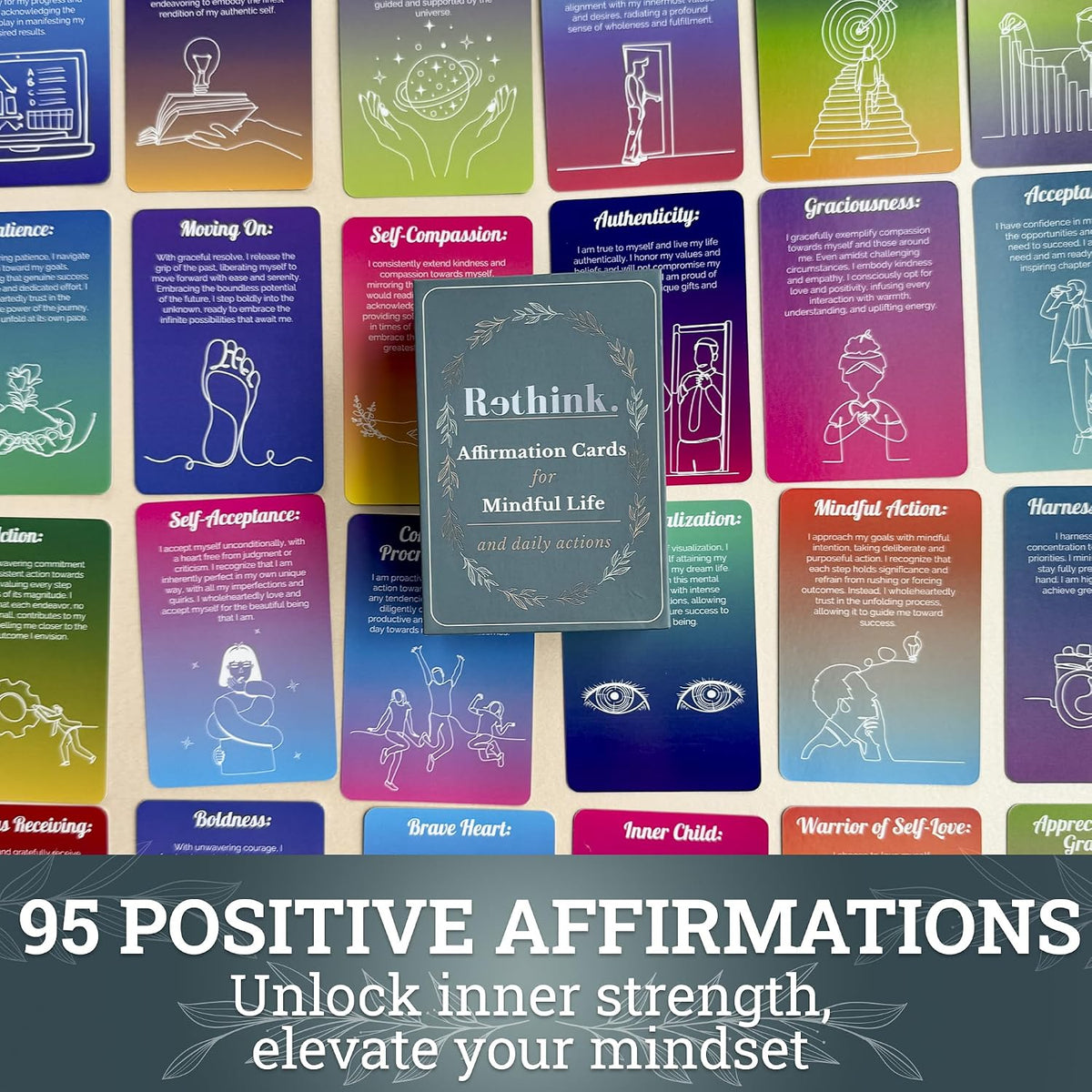 Meditation Cards for Anxiety Relief - Daily Affirmation Cards for Women