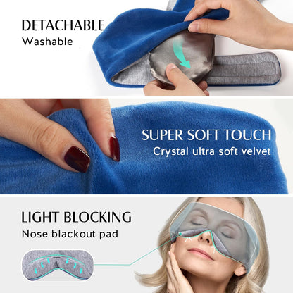 YFONG Heated Eye Mask, Warm Eye Compress Mask for Dry Eyes, Sleep Mask