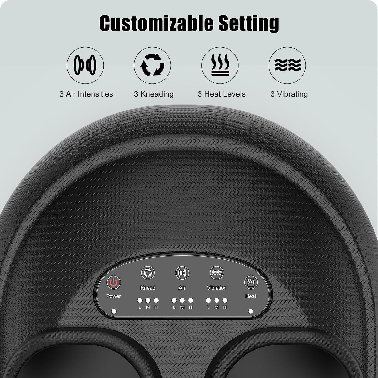 Shiatsu Foot Massager Machine with Heat : Deep Kneading Foot Massage with Vibration & Compression for Plantar Fasciitis & Neuropathy Pain Relief, Deep Tissue Foot Massager