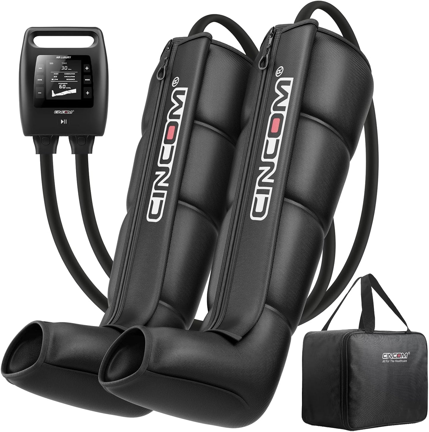 CINCOM Cordless Leg Recovery Compression System, Large | with Dynamic Compression Massage Technology - 3 Different Sizes for Everyone