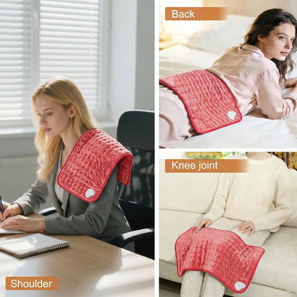 Electric Heating pad for Back Neck Shoulder Knee Arms Legs- Electric Heat Pads with 6 Heat Settings & Auto Shut Off Heat Heating Pad for Birthday Mother Father Girl Men Women