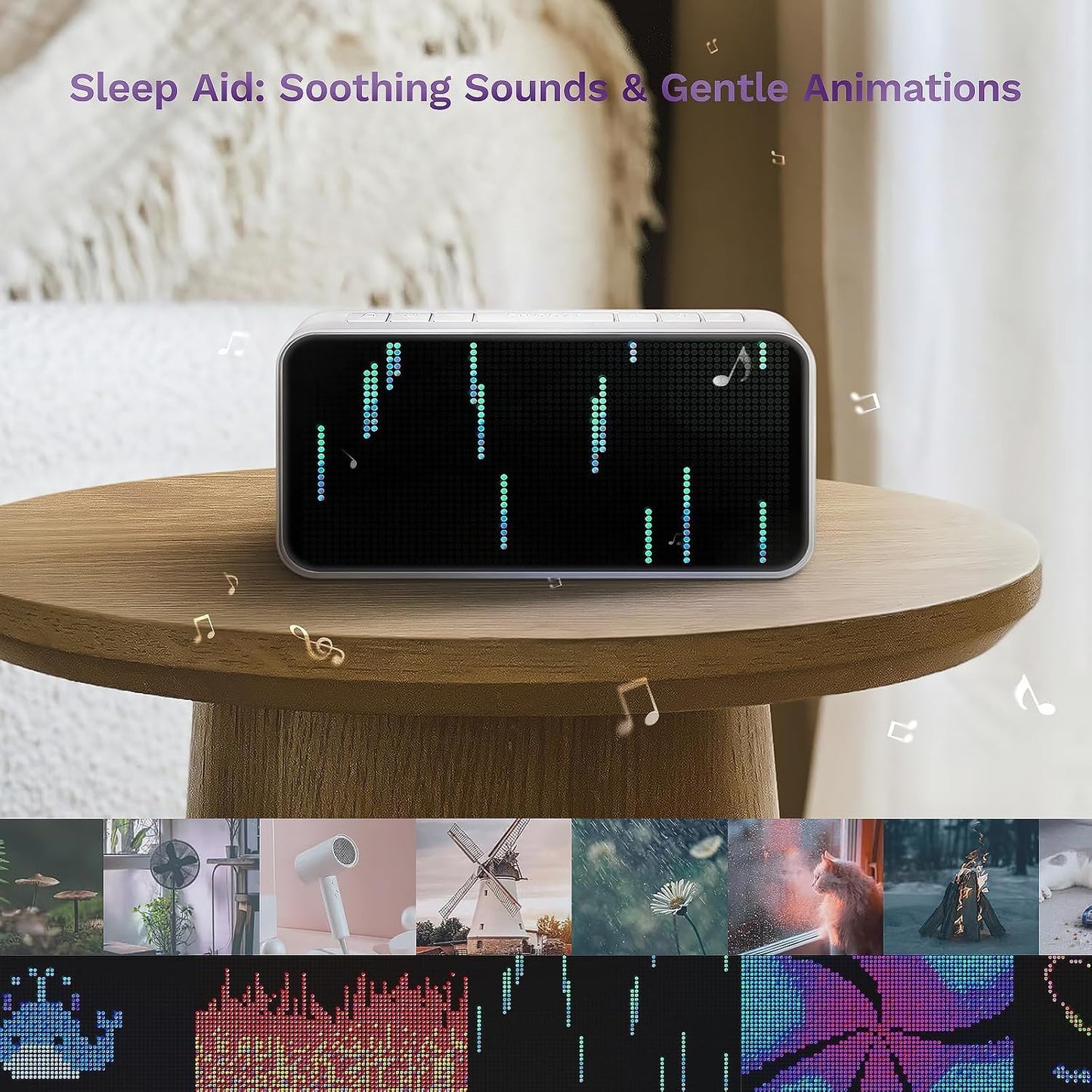 Dekala Bed Shaker Loud Alarm Clock for Heavy Sleepers Adults, Vibrating Dual Alarm Clocks for Bedrooms, Large Display Auto Dimmer,Temperature & Humidity Detect, 7-Day Programmable, Ideal Gift
