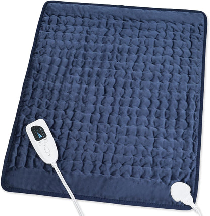 Heating Pad,Heated Blanket,Heating Pad for Back Neck,Grey,24x12 Inch | Electric Heating Pad,Dry/Moist Heat Heating Pads,Heating Pads for Shoulder,Abdomen,Heat Pad for Women Men,Birthday Gift