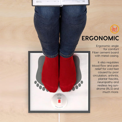 EconoHome Electric Foot Warmer - Foot Heater for Under the Desk, Office or Bedroom - Energy Efficient - Exclusive Overheat Protection Feet Warmer (70 Watts)