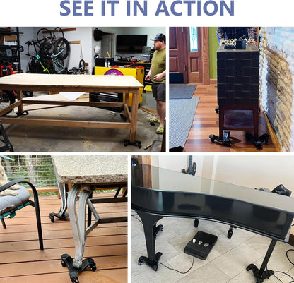 KEDSUM Furniture Dolly, 1150LBS Furniture Lifter Tool Set, 10" Heavy Duty Moving Dolly with 3 Wheels, Used for Moving Sofa, Piano, Cabinet