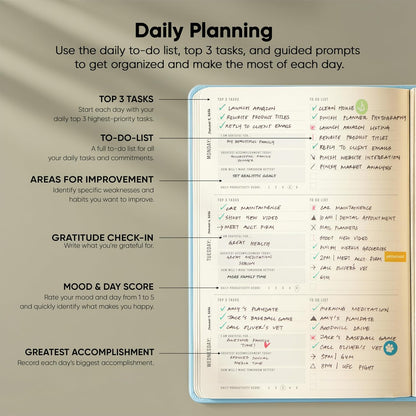 Dated, 2026 Planner, 5.8” x 8.3” - The #1 Productivity Planner to Achieve Your 2026 Goals - Planner 2026-2027 by PRODUCTIVITY STORE (A5, GREY)