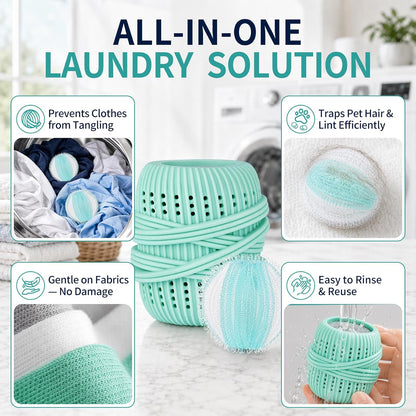 16PCS Pet Hair Remover and Laundry Ball Set, Reusable Dog Hair Remover for Laundry, Lint Catcher Laundry Ball in Washing Machine, Pet Hair Catcher for Clothes, Bedding