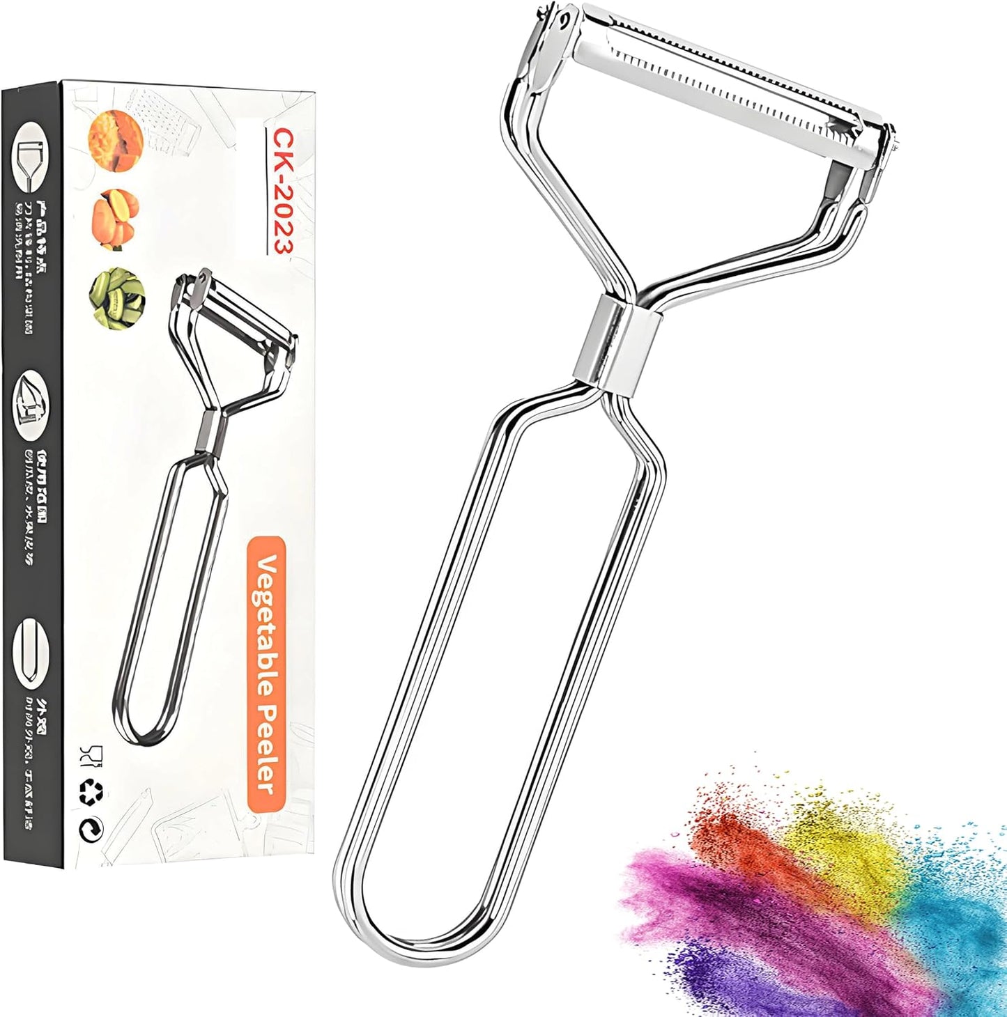 Potato Peelers for Kitchen, 2 Pcs, Just Like Mom's old steel Peeler | for Swivel,Metal,Original,Vegetable,Carrot,left and right handed