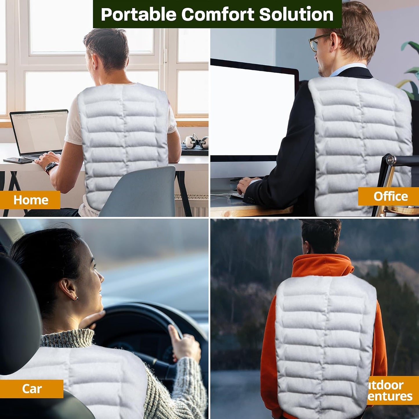 Kozi Weighted Heating Pad Microwavable|Hot & Cold Aromatherapy Neck and Back wrap|Moist Heat for Cramps, Muscles, Joints, Back, Neck and Shoulders, Heat Compress Pillow