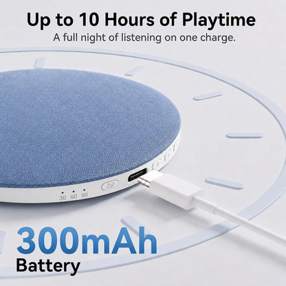 Pillow Speaker for Sleeping, Headphone-Free Mini Bluetooth Speaker Under Pillow, White Noise Sound Machine with Pink Noise, Auto-Off Timer for Side Sleeper