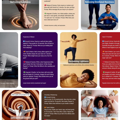 Somatic Therapy Cards with 60 Highly Effective Somatic Exercises for Daily Regulation and Stress Relief Evidence Informed Somatic Therapy to Calm the Nervous System and Reconnect with Your Body