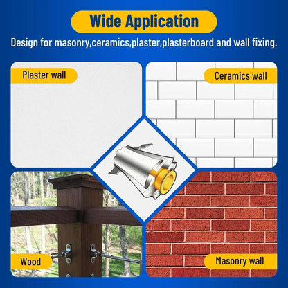 Kenbry Drywall Anchor Repair Kit,1.96' x 39.37' Patch Easy Cut for Fast Loose Anchors Fix, No Need to Redrill or Fill, Ideal for Most of Surfaces