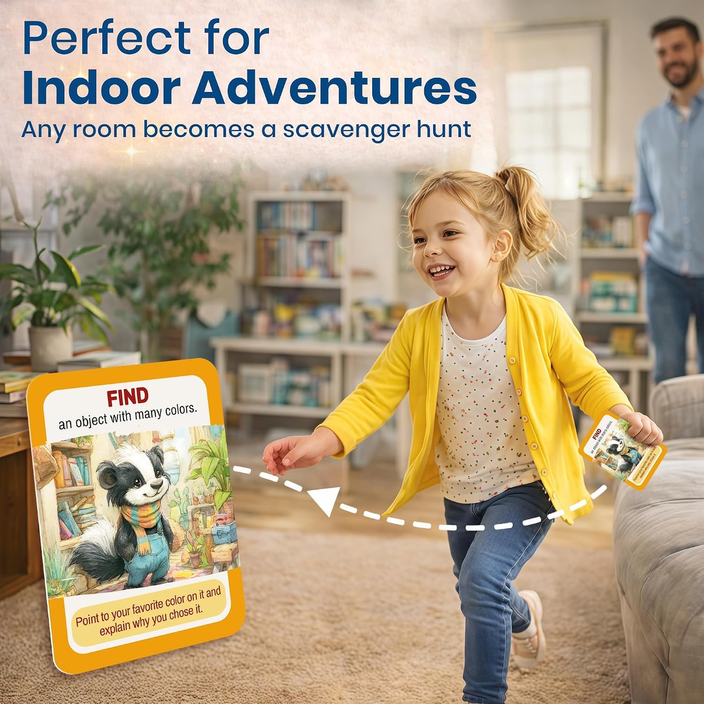 Active Movement Game for Kids Ages 4–8 - Educational Card Game | Animal-Themed Card Set with 50 Movement Tasks for Indoor and Outdoor Brain Breaks, Home and Classroom Activities