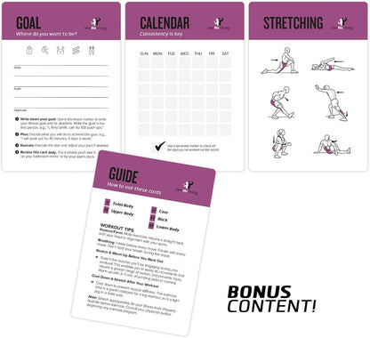 NewMe Fitness Pilates Workout Cards, Fitness Deck for Women and Men