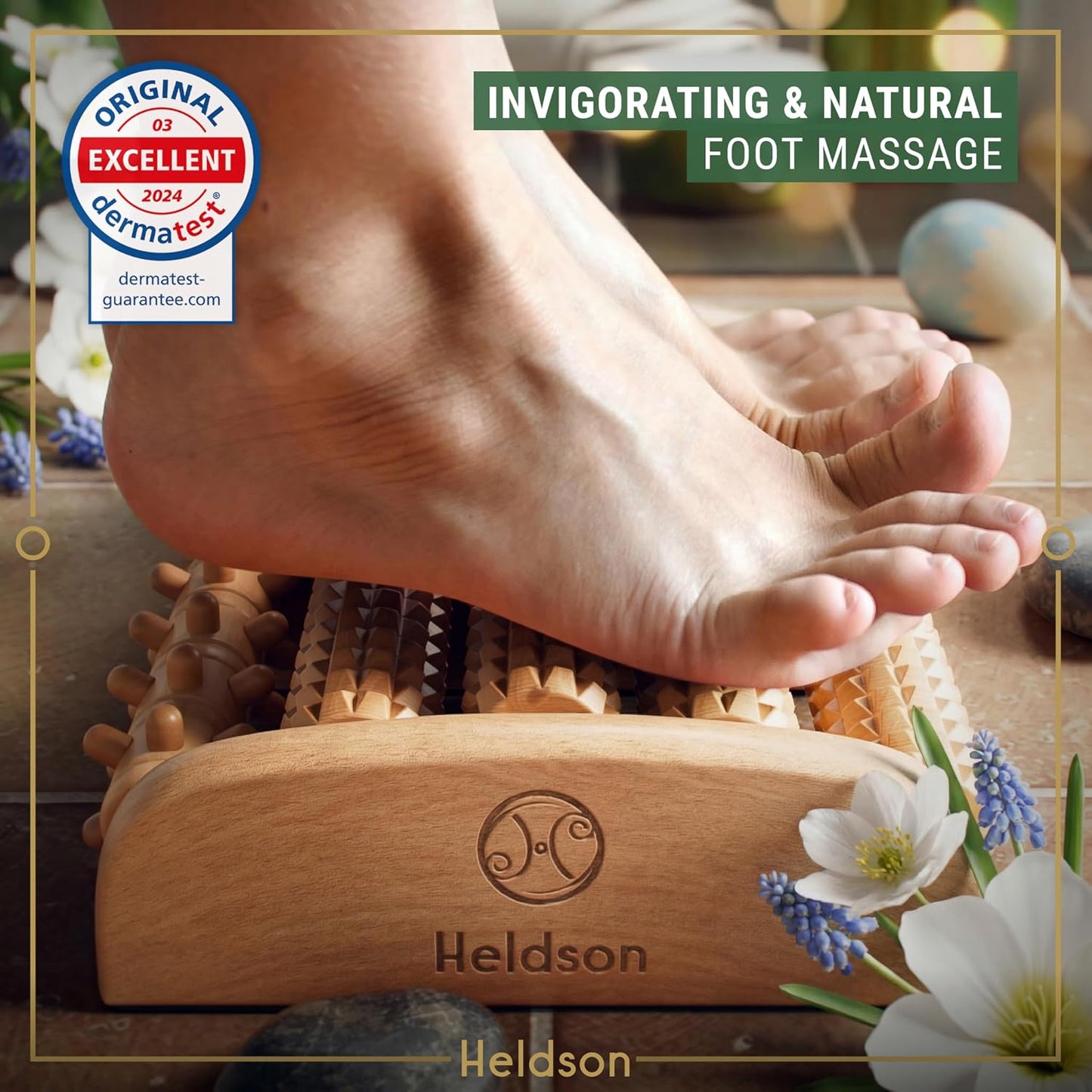 Wooden Foot Massager Roller – Foot Roller for Plantar Fasciitis | Foot Roller for Plantar Fasciitis