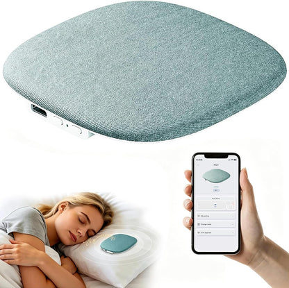 Under Pillow Sleep Speaker, Flat Bluetooth Pillow Speaker for Sleeping | Material: Plastic & woven fabric. Use: Bone conduction audio for bedtime relaxation, side sleepers, and masking noise.