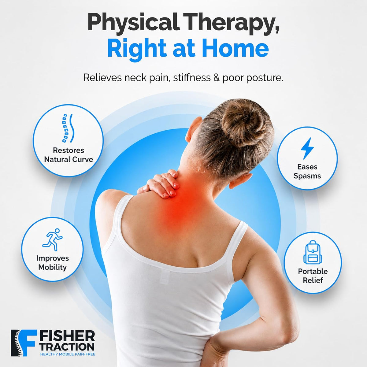 Fisher Traction Patented Lumbar Traction Device (Under 230 lbs)