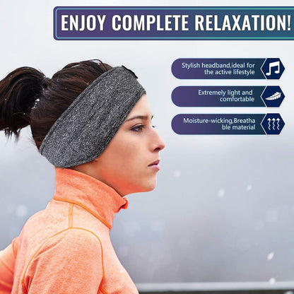 Sleep Headphones Headband, Bluetooth 5.4 Sleeping Headphones for Side Sleepers, Wireless Headband Headphones with Ultra-Thin Stereo Speakers for Sports, Workout, Travel, Meditation