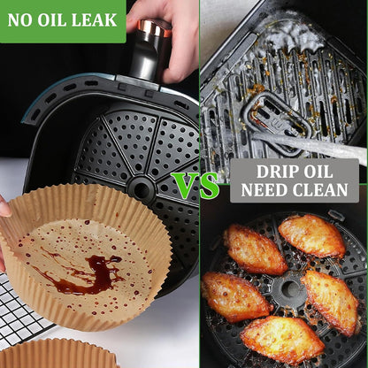 200PCS Air Fryer Liners for Ninja: Higher Non-Stick Disposable Parchment Paper Liner for Ninja DZ201/DZ401 Dual Airfryer Baking - Food Grade Ninja Air fryer Accessories (Rectangle - 8.6 x 5.5 inch)