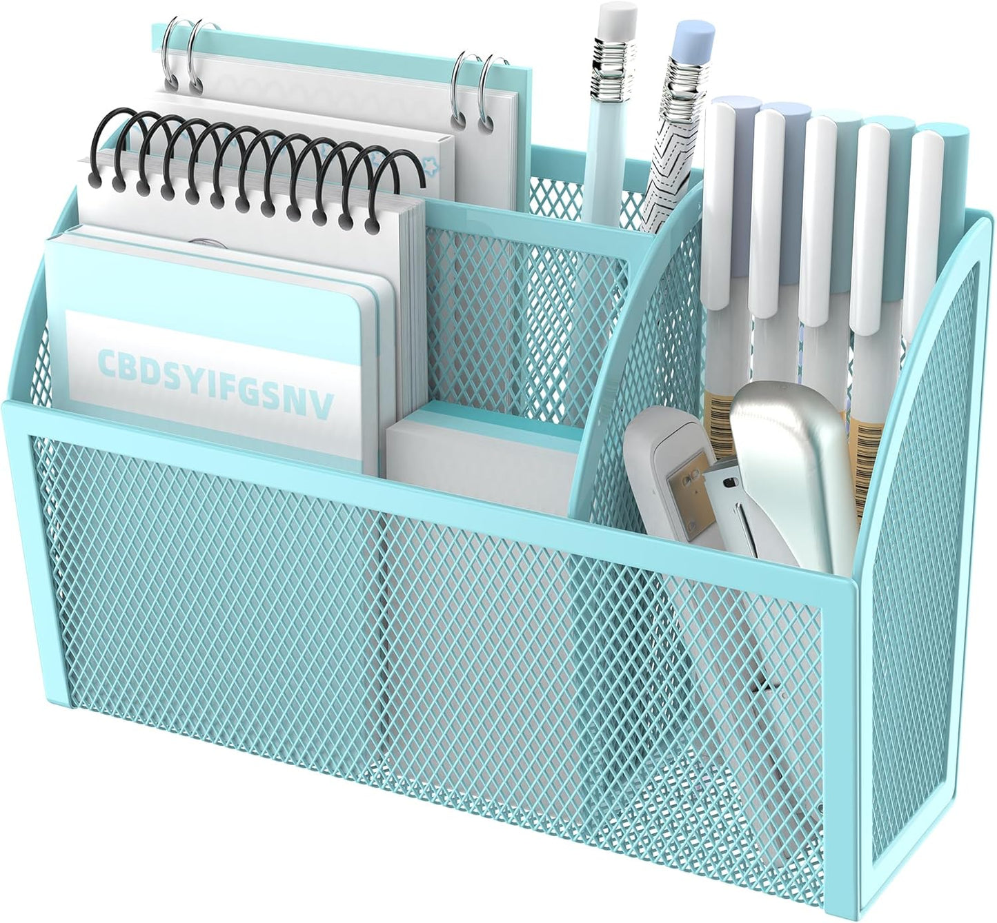 3-Grid Magnetic Pencil Holder, Strong Magnet Locker Organizer, Black | Mesh Magnetic Shelf, Marker Holder Perfect for Whiteboard, Refrigerator and Locker Accessories