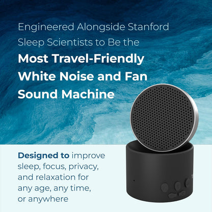 Adaptive Sound Technologies LectroFan Micro2+ - White Noise Machine for Relaxation Support - Multiple Non-Looping Sounds - Built-in Microphone - Sound-Masking - Lightweight Construction - Black