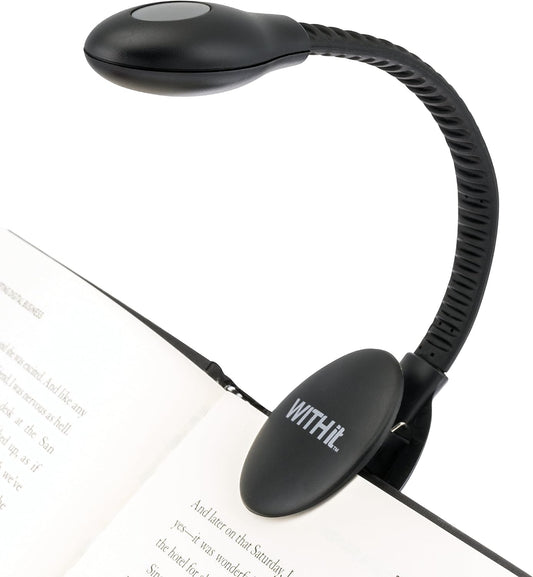 French Bull USB Rechargeable Clip On Book Light – Pink – LED Reading Light with Clip for Books, eBooks, Reduced Glare, Portable, Lightweight - Integrated USB Plug, Rechargeable Battery Included
